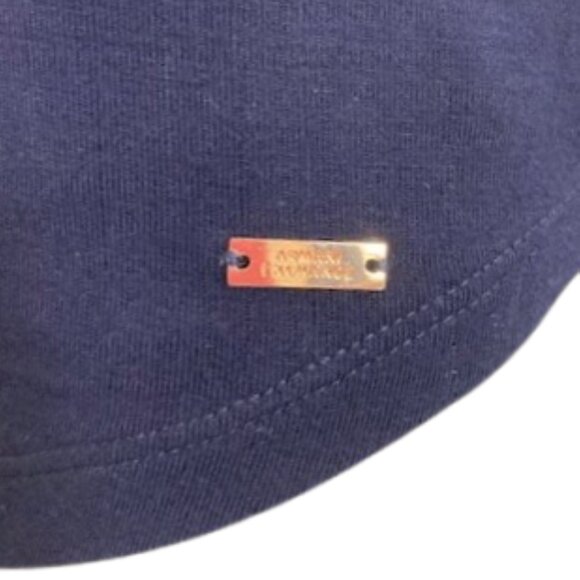 Armani Exchange Navy Blue Keyhole Sleeveless Top - Picture 5 of 6